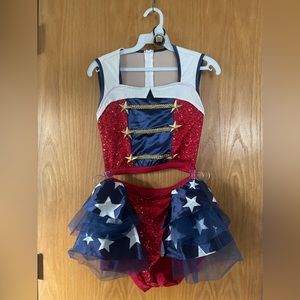 two-piece costume, small adult.